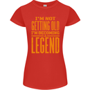 I'm Not Old I'm a Legend Funny Birthday Womens Petite Cut T-Shirt Red