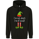 I'm Not Short I'm Elf Sized Funny Christmas Mens 80% Cotton Hoodie Black