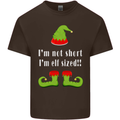 I'm Not Short I'm Elf Sized Funny Christmas Mens Cotton T-Shirt Tee Top Dark Chocolate