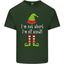 I'm Not Short I'm Elf Sized Funny Christmas Mens Cotton T-Shirt Tee Top Forest Green