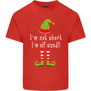 I'm Not Short I'm Elf Sized Funny Christmas Mens Cotton T-Shirt Tee Top Red
