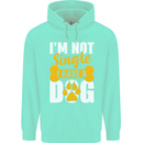 I'm Not Single I Have a Dog Funny Childrens Kids Hoodie Peppermint