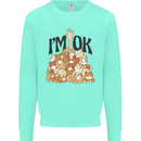 I'm OK Funny Cat Mum Dad Crazy Lady Kitten Mens Sweatshirt Jumper Peppermint