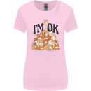 I'm OK Funny Cat Mum Dad Crazy Lady Kitten Womens Wider Cut T-Shirt Light Pink
