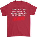 I'm Officially Retired Retirement Funny Mens T-Shirt Cotton Gildan Red