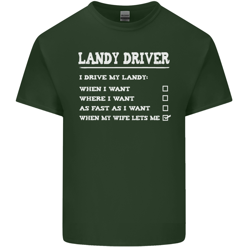 I'm a Landy Driver 4X4 Off Road Roadin Mens Cotton T-Shirt Tee Top Forest Green