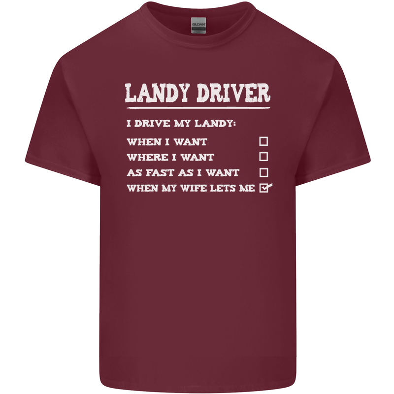 I'm a Landy Driver 4X4 Off Road Roadin Mens Cotton T-Shirt Tee Top Maroon