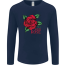 I'm a Wild Rose Mens Long Sleeve T-Shirt Navy Blue