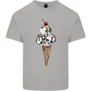 Ice Cream Skull Kids T-Shirt Childrens Sports Grey