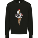 Ice Cream Skull Mens Sweatshirt Jumper Black