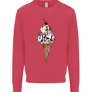 Ice Cream Skull Mens Sweatshirt Jumper Heliconia