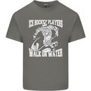 Ice Hockey Players Walk On Water Mens Cotton T-Shirt Tee Top Charcoal