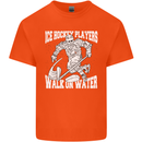 Ice Hockey Players Walk On Water Mens Cotton T-Shirt Tee Top Orange