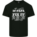 If Papa Cant Fix It Fathers Day Tradesman Mens Cotton T-Shirt Tee Top Black