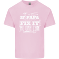 If Papa Cant Fix It Fathers Day Tradesman Mens Cotton T-Shirt Tee Top Light Pink