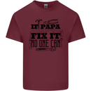 If Papa Cant Fix It Fathers Day Tradesman Mens Cotton T-Shirt Tee Top Maroon