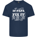 If Papa Cant Fix It Fathers Day Tradesman Mens Cotton T-Shirt Tee Top Navy Blue