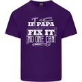 If Papa Cant Fix It Fathers Day Tradesman Mens Cotton T-Shirt Tee Top Purple