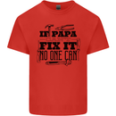 If Papa Cant Fix It Fathers Day Tradesman Mens Cotton T-Shirt Tee Top Red