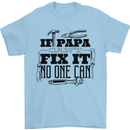 If Papa Cant Fix It Fathers Day Tradesman Mens T-Shirt Cotton Gildan Light Blue