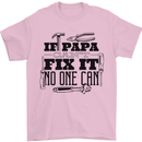 If Papa Cant Fix It Fathers Day Tradesman Mens T-Shirt Cotton Gildan Light Pink
