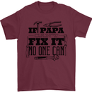 If Papa Cant Fix It Fathers Day Tradesman Mens T-Shirt Cotton Gildan Maroon