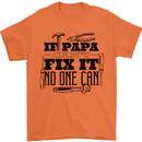 If Papa Cant Fix It Fathers Day Tradesman Mens T-Shirt Cotton Gildan Orange