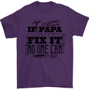 If Papa Cant Fix It Fathers Day Tradesman Mens T-Shirt Cotton Gildan Purple