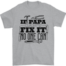 If Papa Cant Fix It Fathers Day Tradesman Mens T-Shirt Cotton Gildan Sports Grey