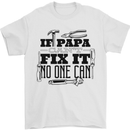 If Papa Cant Fix It Fathers Day Tradesman Mens T-Shirt Cotton Gildan White