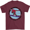 If Snowboarding Was Easy Skiing Funny Mens T-Shirt Cotton Gildan Maroon