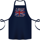 If This Flag Offends You Union Jack Britain Cotton Apron 100% Organic Navy Blue
