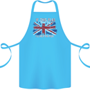 If This Flag Offends You Union Jack Britain Cotton Apron 100% Organic Turquoise