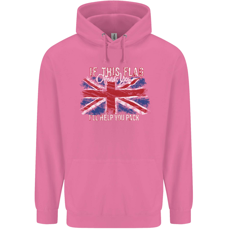 If This Flag Offends You Union Jack Britain Mens 80% Cotton Hoodie Azelea
