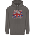 If This Flag Offends You Union Jack Britain Mens 80% Cotton Hoodie Charcoal