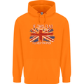 If This Flag Offends You Union Jack Britain Mens 80% Cotton Hoodie Orange