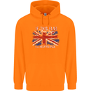 If This Flag Offends You Union Jack Britain Mens 80% Cotton Hoodie Orange