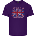 If This Flag Offends You Union Jack Britain Mens Cotton T-Shirt Tee Top Purple