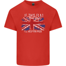 If This Flag Offends You Union Jack Britain Mens Cotton T-Shirt Tee Top Red