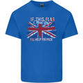 If This Flag Offends You Union Jack Britain Mens Cotton T-Shirt Tee Top Royal Blue