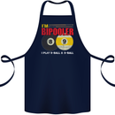 Im Bipooler I Play 8-Ball 9-Ball Funny Pool Cotton Apron 100% Organic Navy Blue