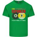 Im Bipooler I Play 8-Ball 9-Ball Funny Pool Mens Cotton T-Shirt Tee Top Irish Green