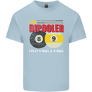 Im Bipooler I Play 8-Ball 9-Ball Funny Pool Mens Cotton T-Shirt Tee Top Light Blue