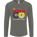 Im Bipooler I Play 8-Ball 9-Ball Funny Pool Mens Long Sleeve T-Shirt Charcoal