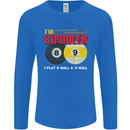 Im Bipooler I Play 8-Ball 9-Ball Funny Pool Mens Long Sleeve T-Shirt Royal Blue