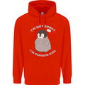 Im Not Short Im Penguine Size Funny Mens 80% Cotton Hoodie Bright Red