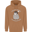 Im Not Short Im Penguine Size Funny Mens 80% Cotton Hoodie Caramel Latte