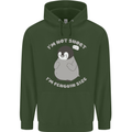 Im Not Short Im Penguine Size Funny Mens 80% Cotton Hoodie Forest Green