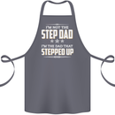 Im Not the Step Dad Stepped Up Fathers Day Cotton Apron 100% Organic Steel