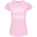 Im Not the Step Dad Stepped Up Fathers Day Womens Petite Cut T-Shirt Light Pink